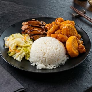 Teriyaki Chicken with Orange Chicken