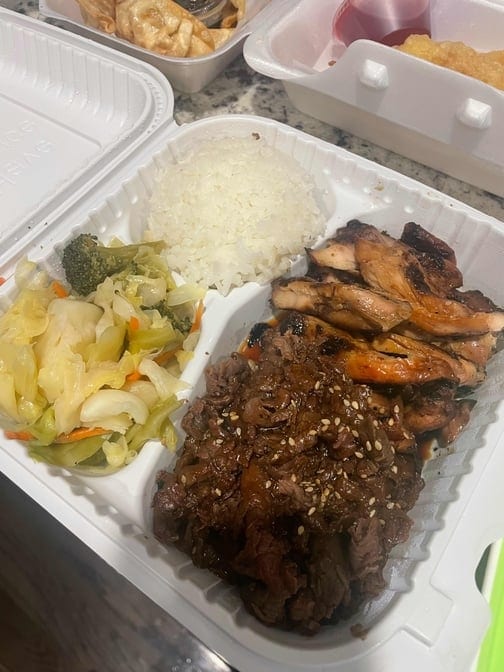 Teriyaki Chicken with Beef.