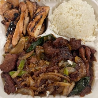 Teriyaki Chicken with Mongolian Beef