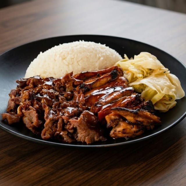 Teriyaki Chicken with Pork.